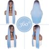 LISI HAIR Длинный прямой черный, синий парик, парик из синтетических волос, красный, бордовый, розовый, с омбре, частичные кружевные парики для женщин, парик средней части