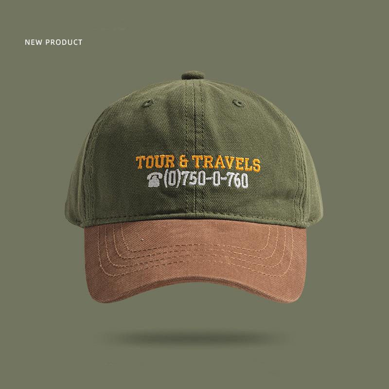 Ретро цветовая гамма бейсболка детская уличная солнцезащитная вышивка мягкий верх мужская показать лицо маленькая родитель-ребенок кепка с козырьком прилив