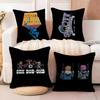 Cartoon S-Scott P-Pilgrim Cushion Cover Soft Plush Fabric Double-Sided Printed Sofa Cushion Cover for All Seasons Home DecorGift