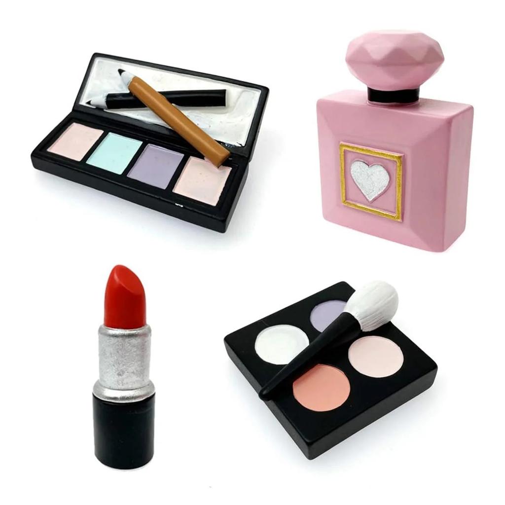 34 шт. Топпер для торта с макияжем, Топпер для торта «С днем рождения» с помадой, тенями для век, кистью для макияжа для девочек, Декор для вечеринки по случаю дня рождения с макияжем