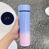 500ML Gradient Water Bottle Smart Insulation Cup Stainless Steel Thermal Cup Thermos for Travel Drinkware Car Cup Coffee Mug