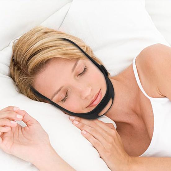 Ремешок для подбородка против храпа, регулируемый размер, поддержка подбородка, одно тихое средство для сна против храпа