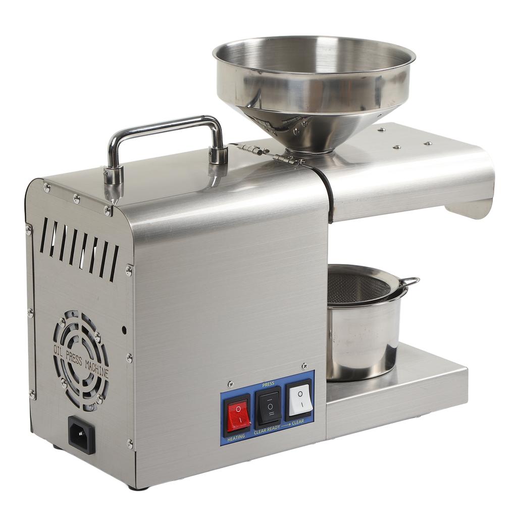 Edible Oil Press Machine Full Automatic Oil Extractor Stainless Steel Electric Oil Press for Home