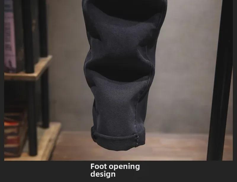 Мужские черные узкие джинсы премиум-класса в корейском стиле - осенний трендовый легкий роскошный эластичный облегающий крой