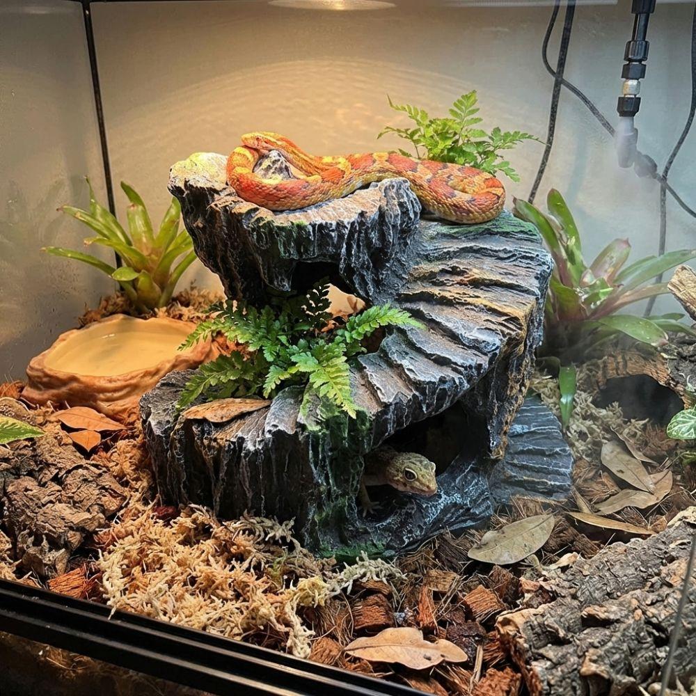 Non-Toxic Turtle Basking Platform Sturdy Tortoise Climbing Platform Shelter Cave Pet Products