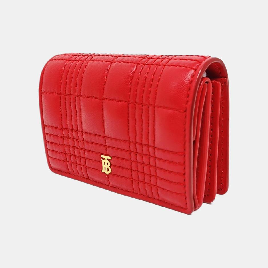 [Pre-Owned] Red Sheepskin Card Holder - Excellent #FVKLMG