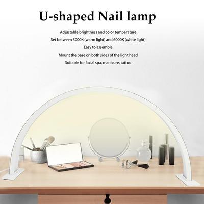 Настольная светодиодная лампа U-образной формы для маникюра, лампа для ногтей в форме полумесяца со стразами, маникюрная лампа, инструменты для салона нейл-арта.
