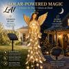 Resin Angel Statue Solar Powered Remembrance Garden Light Blessing Fountain with Cascading Sympathy Gifts for Loss LED Warm Lights Outdoor Memorial