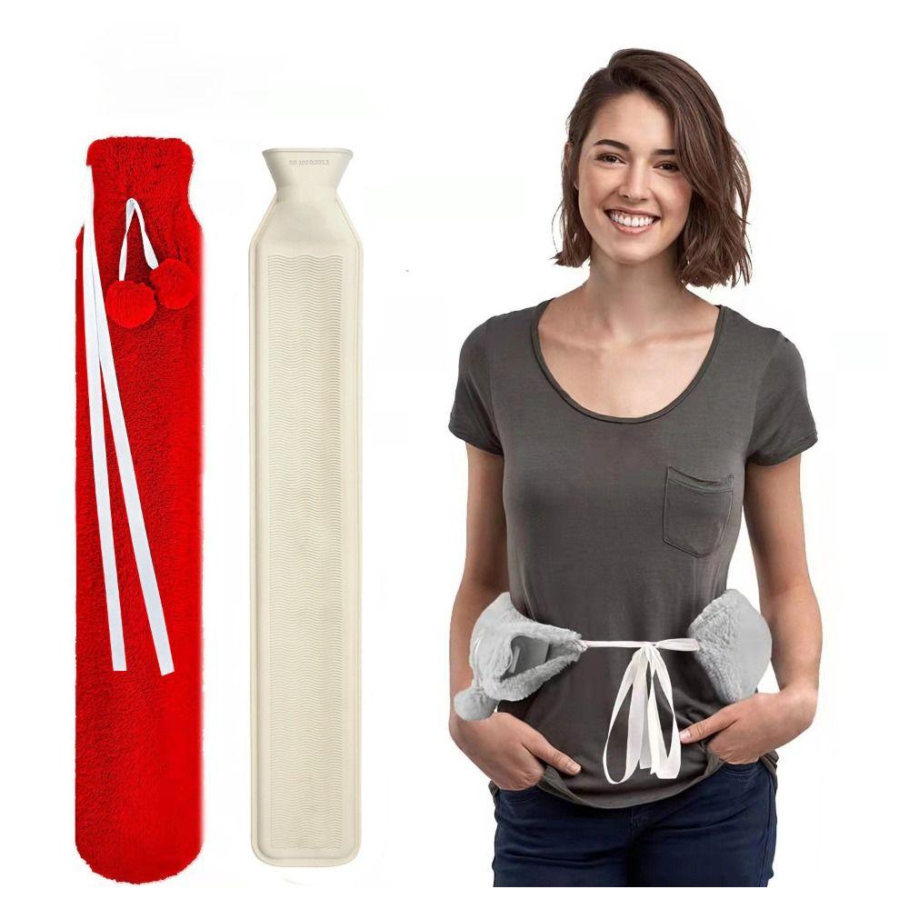 72cm Warm Water Bag Leak-proof Water-filled Waist Warmer Soft Long Hot Water Bottle Bag  Foot