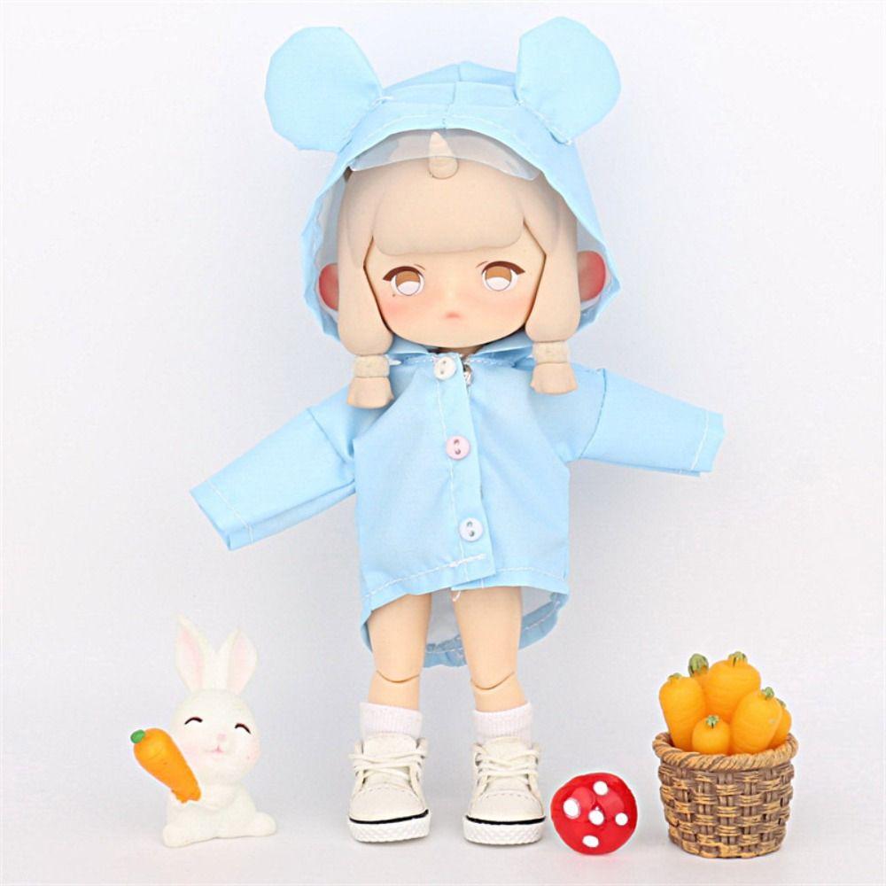 Dinosaur Doll Raincoat Rabbit Frog Doll Animal Raincoat OB11 Doll Clothes Obitsu 11