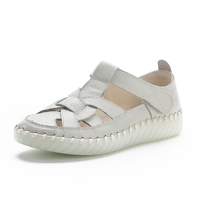 2024 Новые ортопедические сандалии женские противоударные закрытые носки летние туфли женские из натуральной кожи гладиаторские римские сандалии большой размер 43