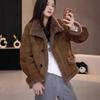 Women's Double-Sided Suede Fur-Lined Coat, Winter 2024 - Warm, Loose, Integrated Jacket