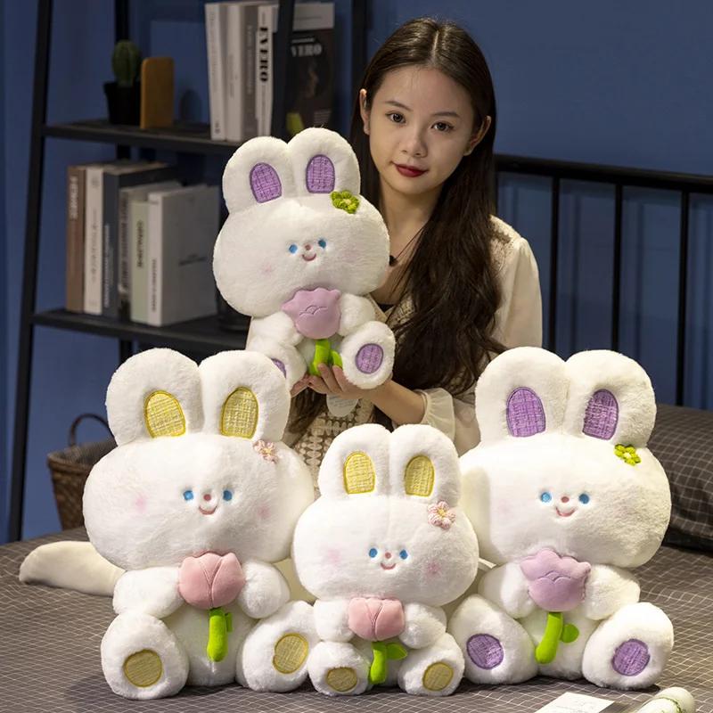 Милые игрушки-кролики, милые мягкие игрушки-зверьки, милые куклы-кролики, кавайные подушки, подарок на день рождения для детей, подарок для девочек