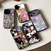 Япония T-Tokidokis Черный Силиконовый Жесткий Пластиковый Чехол Для Телефона Для Iphone 17 Air 16 15 14 13 12 11 Pro Max PC+TPU Чехол
