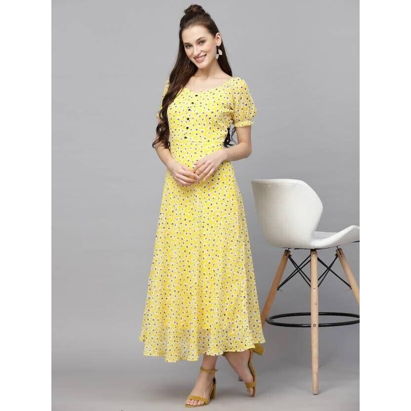 Женское облегающее платье макси из жоржета с принтом и расклешенной юбкой, с подкладкой из полиэстера, платье VF-1809