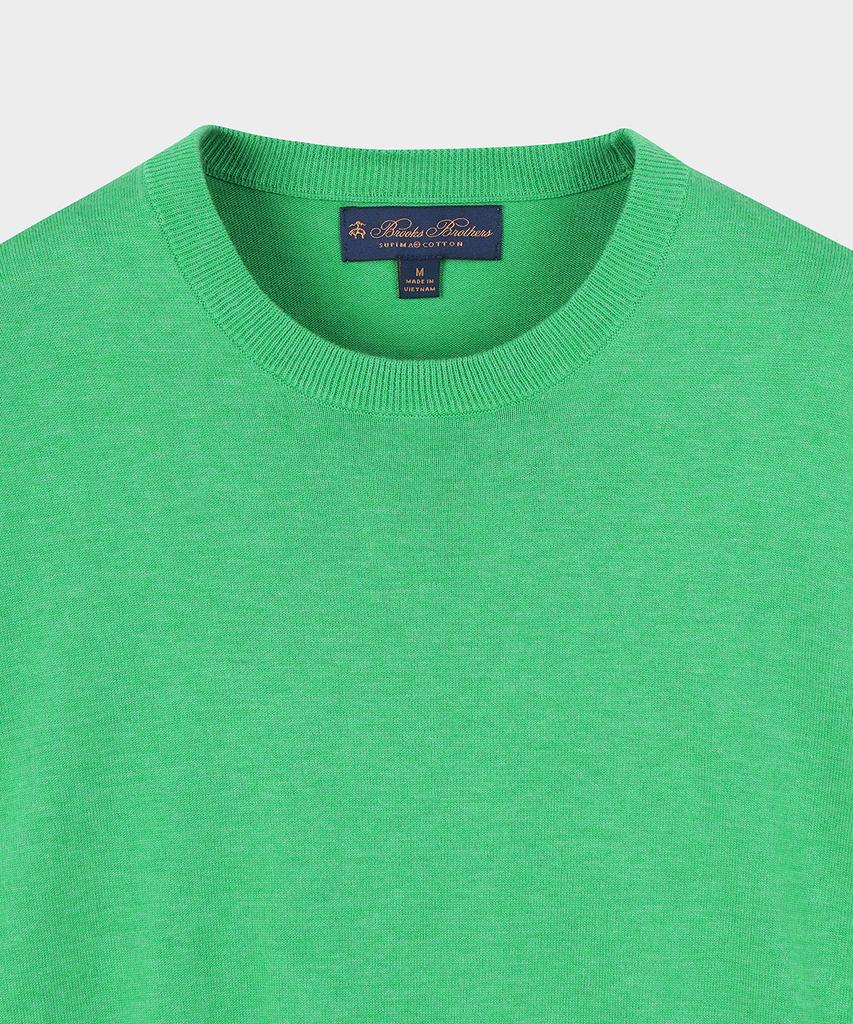 BROOKS BROTHERS Supima Cotton Crew Neck Sweater (Green) (Bbwrmm8660Ifs)