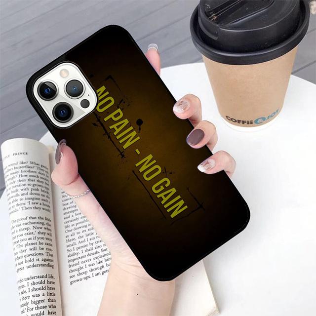 No Pain No Gain Training Phone Case For iPhone 17 Air 13 12 14 15 16 Cover For Apple Pro Max Plus Coque