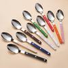 Мода Новый Цветная Ручка 304 Набор Столовых Приборов 18/10 Нержавеющая Сталь Креативность Подарок Столовые Приборы Нож Вилка Ложка Дропшиппинг