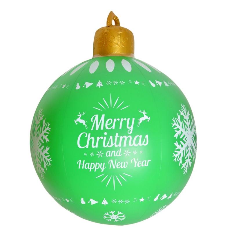 60 см Рождественский надувной шар, украшенный шаром из ПВХ, гигантские большие шары, елочные украшения, игрушечный шар без светового украшения