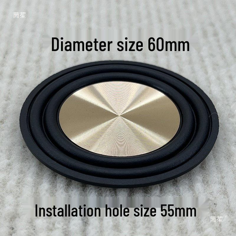 Металлическая конусная вибрирующая диафрагма сабвуфера с резиновым краем 60 мм