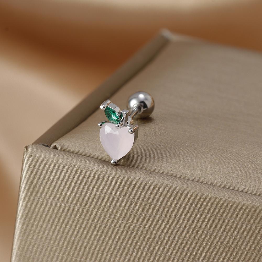 Fashion Stainless Steel Mini Zirconia Stud Earrings For Women Luxury Cute Fruits Helix Tragus Piercing Earrings Party Jewelry