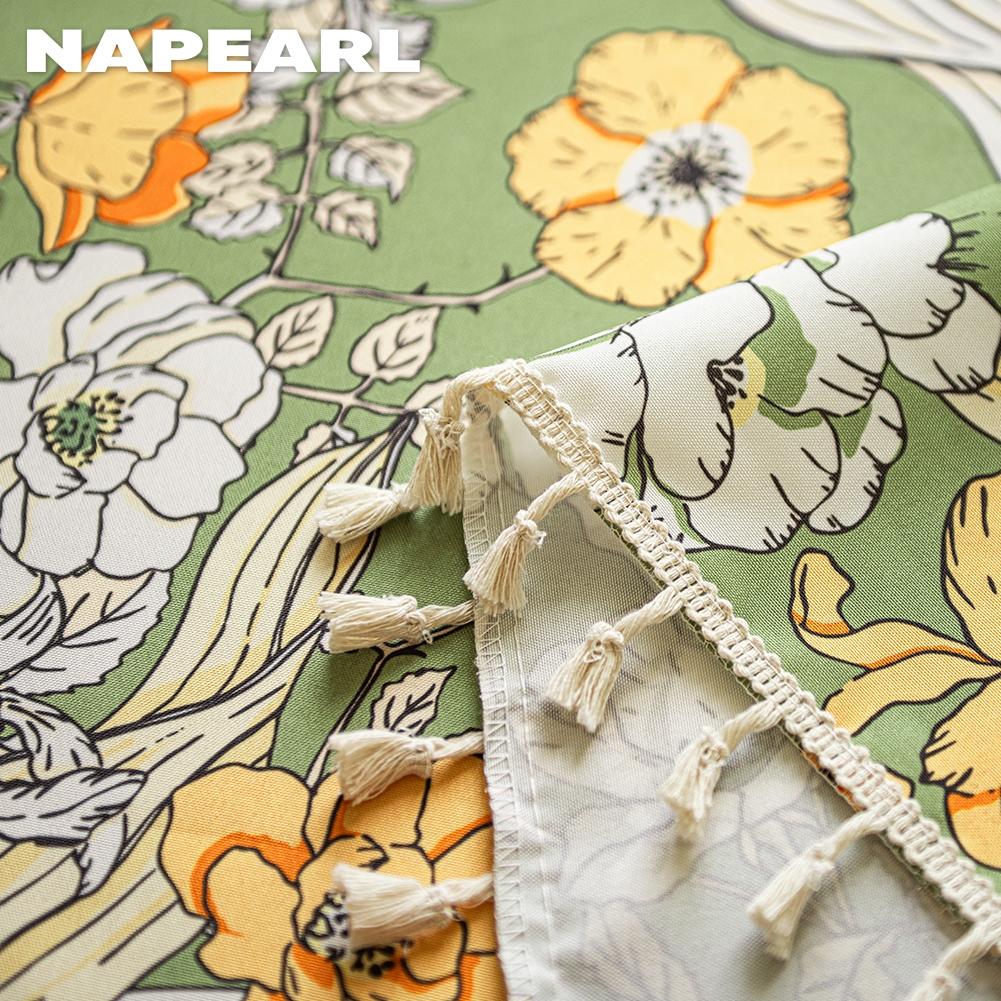 1 шт. NAPEARL Французские Ретро Цветочные Шторы Пасторальный Стиль с Бахромой Полузатемняющие Шторы для Спальни Гостиной Окна Домашний Декор