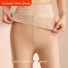 Flesh-Colored Double-Layer Plush Pantyhose with Button-Removable Stockings for Autumn/Winter