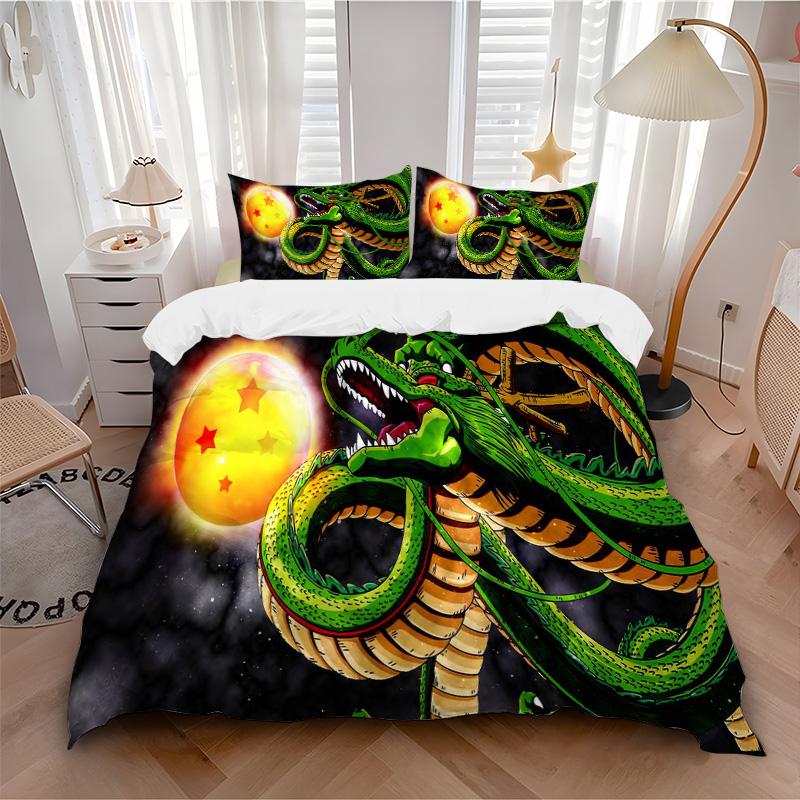 Dragon Ball Shenron Print 3Pcs Bedding Setduvet Cover With 2 Bedropillowcase Home Birthday Gift
