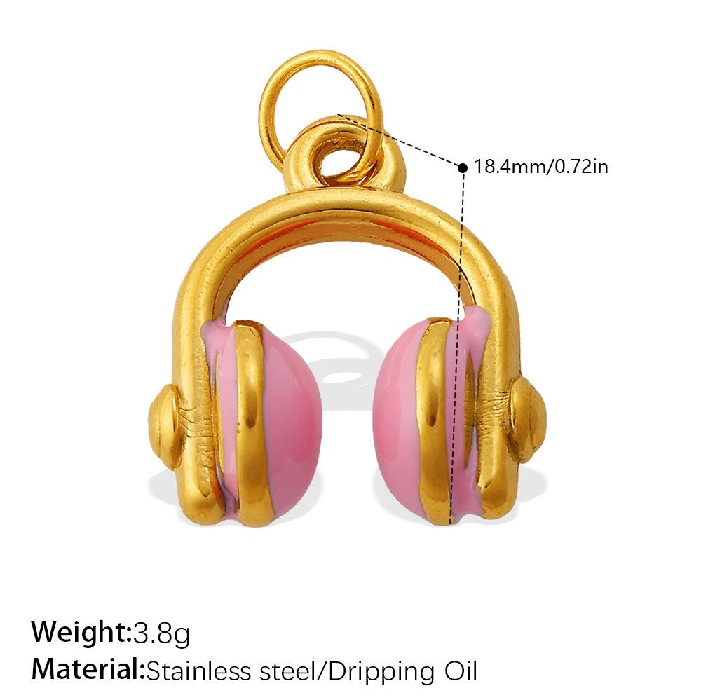 Creative Dripping Oil Colorful Three-Dimensional Diy Pendant Stainless Steel Gold-Plated Small Pendant Pendant Collection