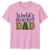 Worlds Okayest Dad Unisexs TShirt Animal Print Fatherhood Fathers Day Gift For