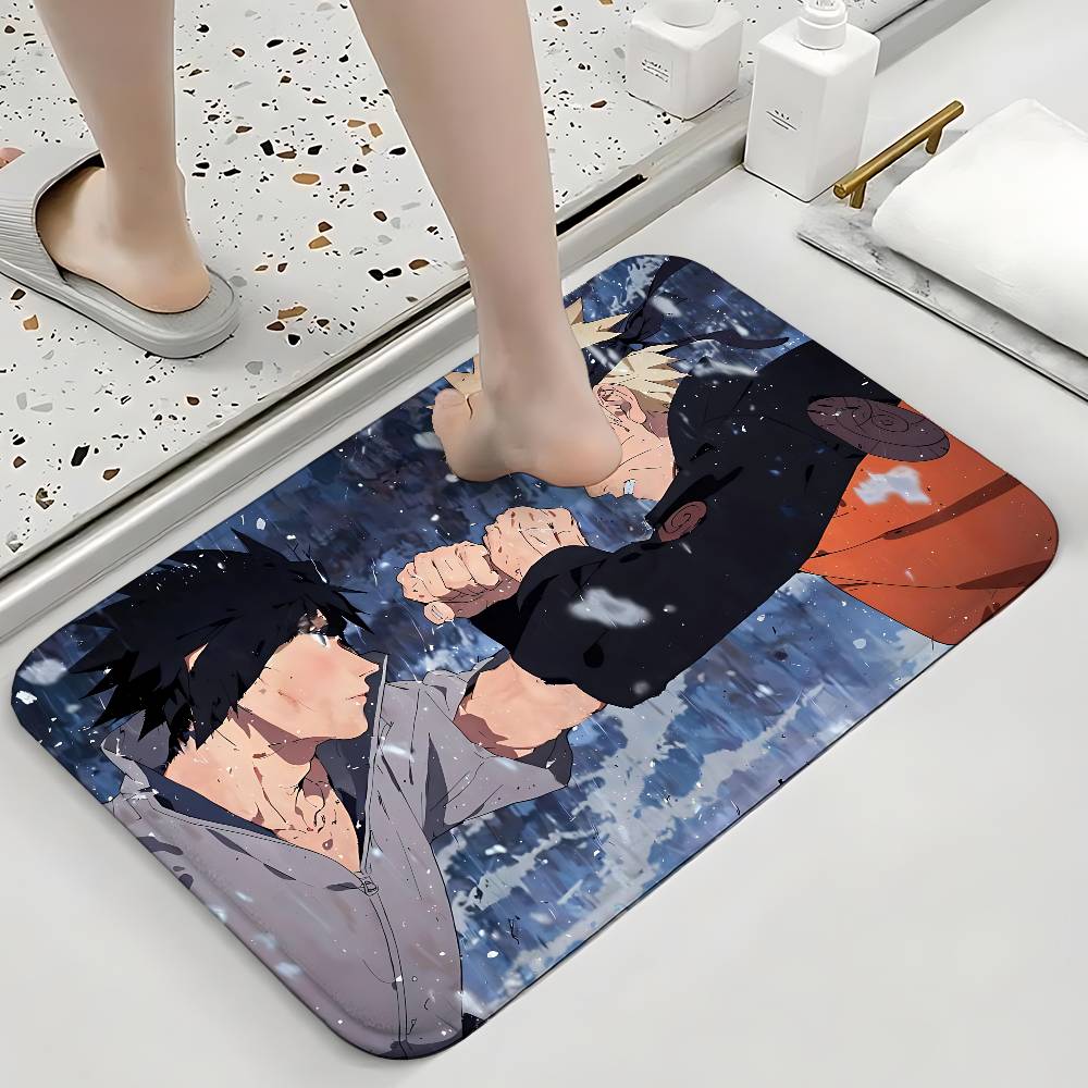Cool N-Naruto Carpet Bathroom Anti-slip Mat Door Mat Home Decoration Mat Entrance Door Mat Scratch-resistant Door Mat