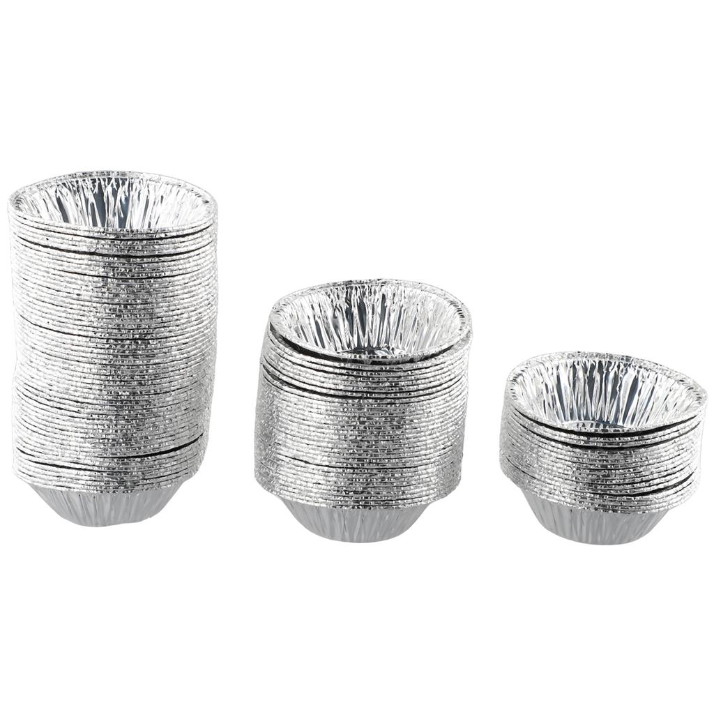100 шт. - алюминиевая 3-слойная фольга для тарталеток одноразовая мини-форма для выпечки пирогов