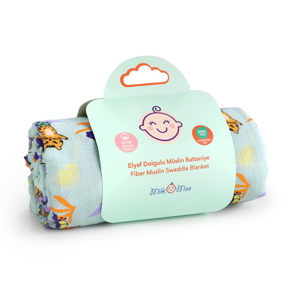 Одеяло из муслина Milk&Moo с фибровым наполнителем Jungle Friends