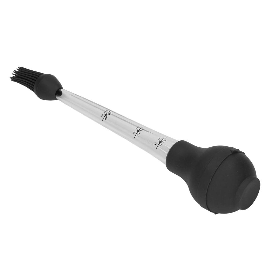 Игла для индейки с кисточкой для соуса, трубка для капель масла для барбекю, инструменты, игла для соуса, черная