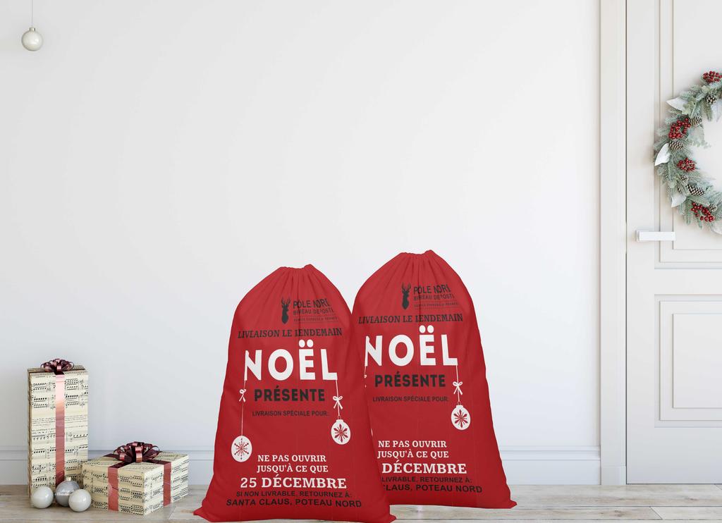 Printtoo 2 шт. Подарочный мешок Санты для детей, рождественские подарки, рождественский мешок, персонализированные сумки, большие 27x20 дюймов