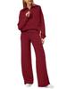 2023 Spring/Autumn Casual Sports Zipper Hoodie & Wide-Leg Pants Set