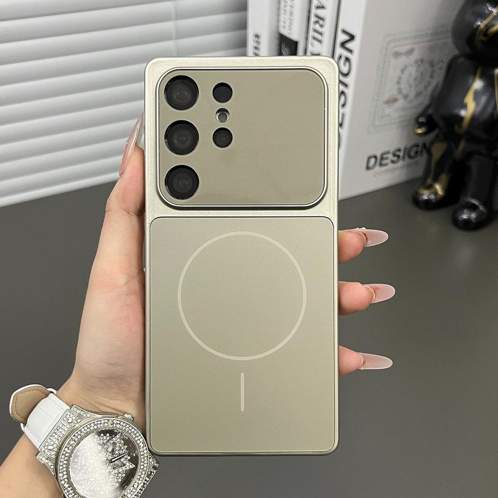 Для Samsung S26 Ultra Магнитный чехол для беспроводной зарядки для Samsung Galaxy S25 S23 Ultra S24 Plus Матовый Жесткий ПК Ударопрочный чехол