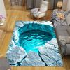 1Pc Earth Water Hole Rug, Office Carpet Indoor Outdoor Doormat, Non-Slip Soft, Living Room, Christmas Halloween Gift. Em92816