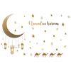 Creative Star Moon Chandelier Bedroom Living Room Entrance Wall Decoration Wall Sticker