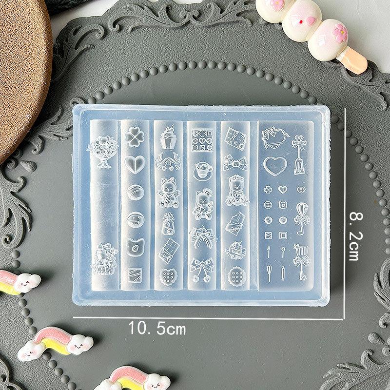 3D Фруктовый силиконовый молд для ногтей Сладкие лепестки цветов Ногти феи Шаблоны DIY Декор для нейл-арта Шаблон для маникюра для нейл-шармов