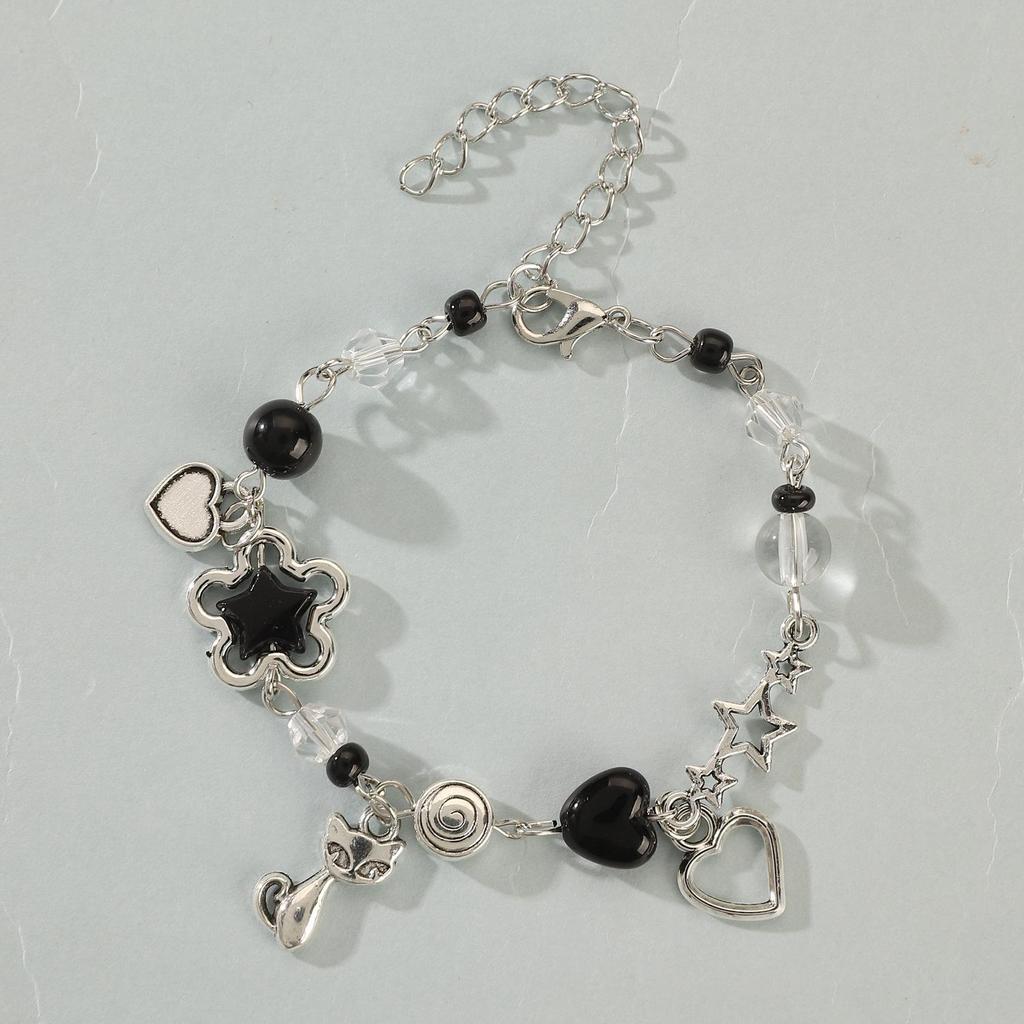 Популярный панк-браслет со звездой: Пряная девушка гитара и украшения в форме сердца для пар и лучших друзей