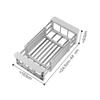 Stainless Steel Colander Strainer with Expandable Handles Rectangular Fine Mesh Sieve Wear Resist Retractable Dish Water Filter6
