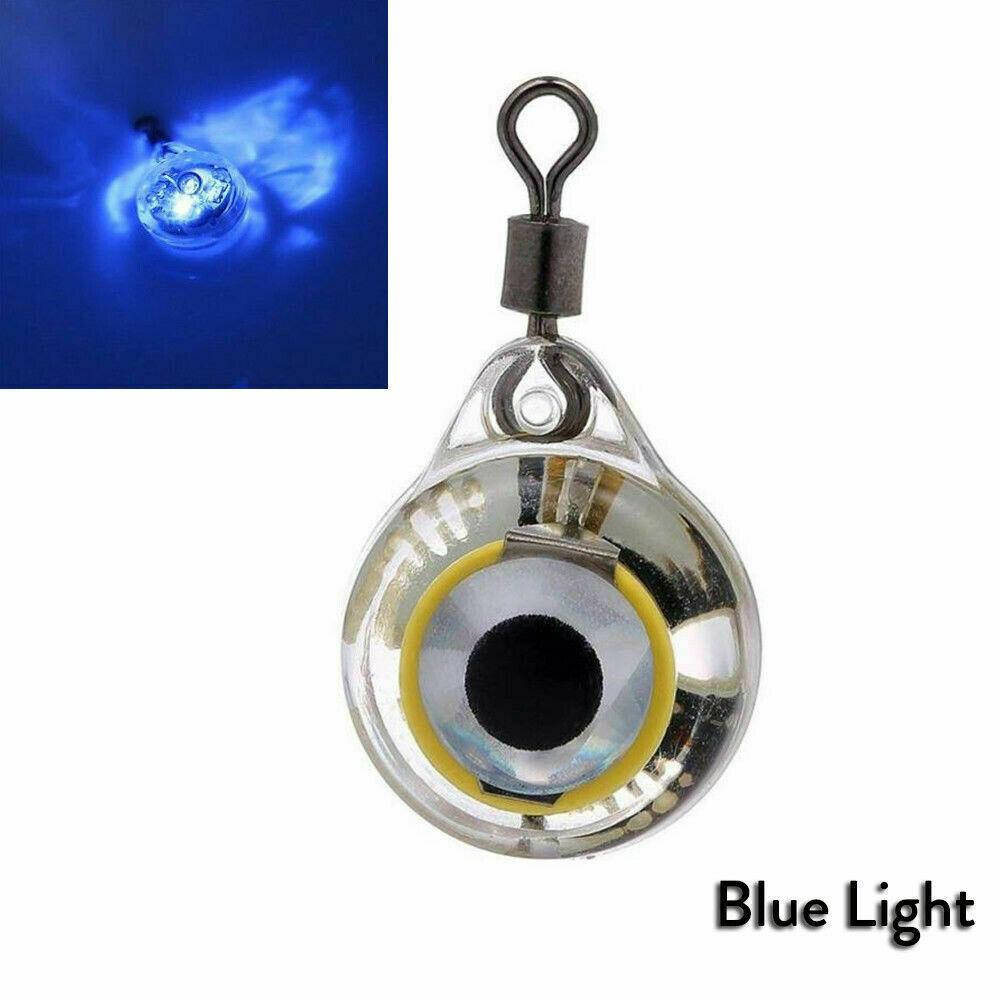 1pc/3pcs Mini Fishing Lure Light LED Deep Drop Underwater Eye Shape Fishing Squid Fishing Bait Luminous Lure for Attracting Fish