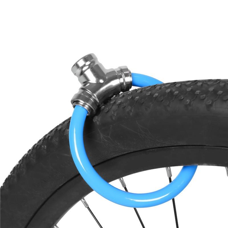 Bicycle Cable Ring Lock For Outdoor Cycing Anti-theft Zinc Alloy Lock Core Portable Security Cable Lock With 2 Key