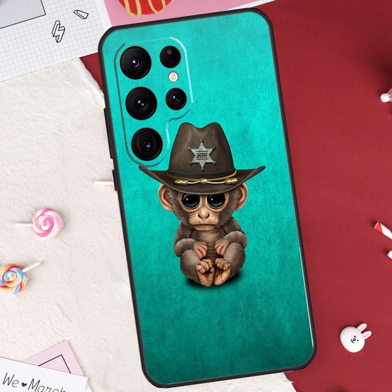 Чехол-бампер Обезьяна Горилла Обезьяна Ребенок для Samsung Galaxy S25 FE S23 FE S20 S21 S22 S24 S25 S26 Ultra S10 S25 Plus