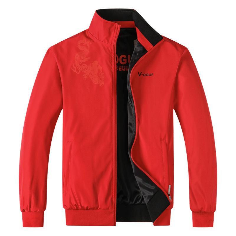 Весенне-осеннее мужское двустороннее пальто, рабочий костюм, повседневная спортивная свободная куртка