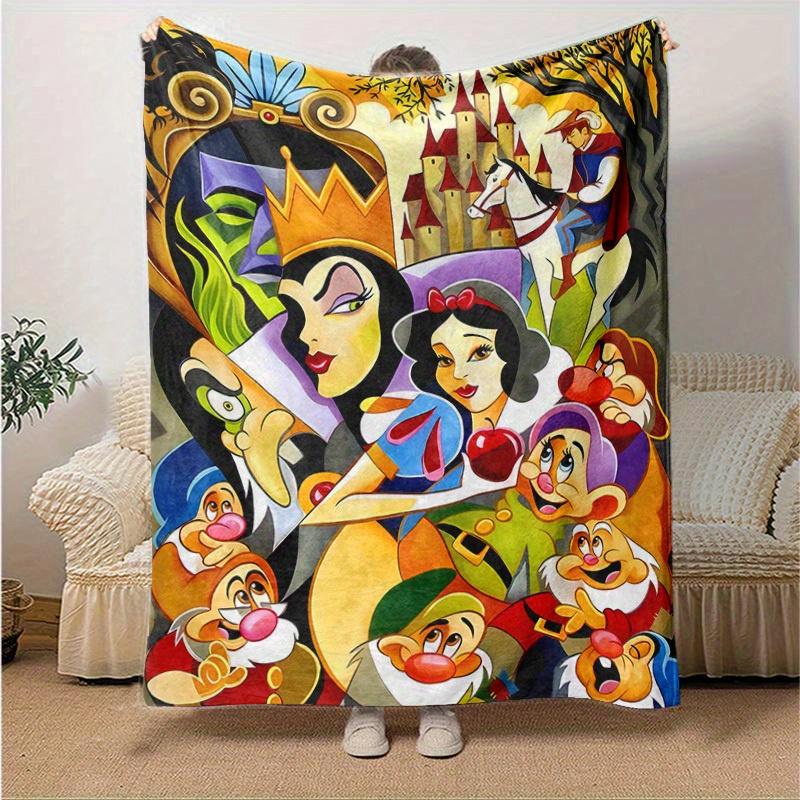 1pc, Snow White and the Seven Dwarfs Home Décor Blanket for Your Living Room, Bedroom, or Outdoor, Flannel Throw Blanket, Ideal as a Sofa Blanket