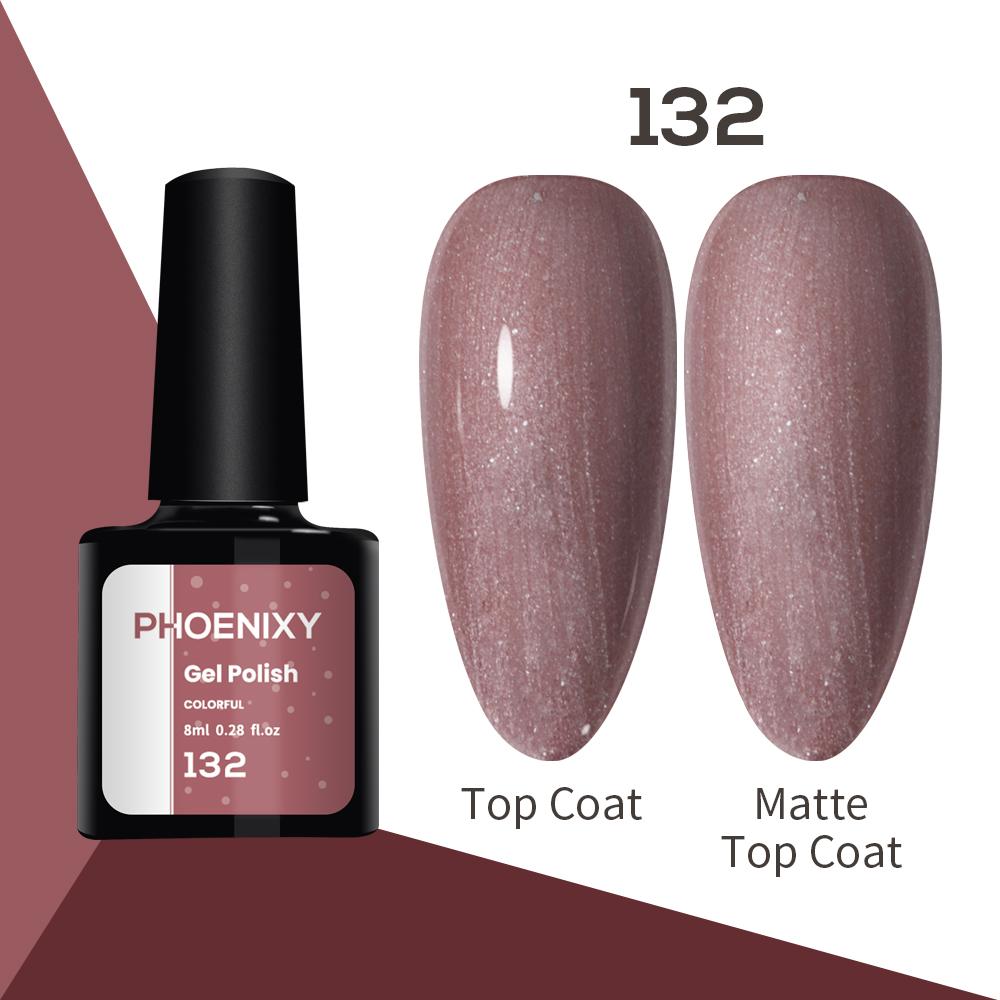 Лак для ногтей PHOENIXY, 8 мл, УФ-светодиодный гибридный лак для дизайна ногтей, гель-лайнер для маникюра, полупостоянная основа, верхнее покрытие, гель с блестками, блестящие цвета, гель