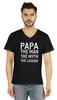 Mens Letter Printed Tshirt    Papa The Man The Myth The Legend   For Daddys Cotton Jersey Tee Shirt For