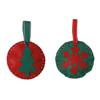 Felt Christmas Ornaments Kit Diameter 9 Cm 2 Pieces